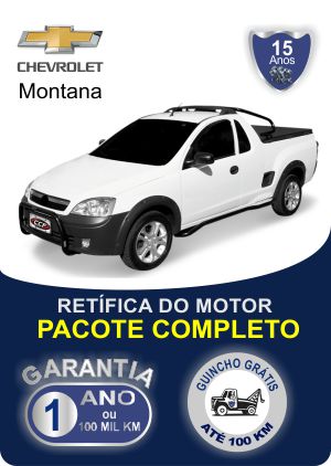 Retífica de motor Chevrolet Montana com garantia pacote completo Rw motores